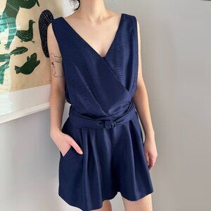 3.1 Phillip Lim Navy Silk Romper, size 0.